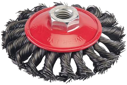 GRİ BURMA TELLİ DAİRE FIRÇA 100xM14