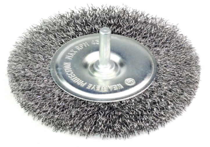 GRİ TELLİ PİMLİ DAİRE FIRÇA 100x6 mm