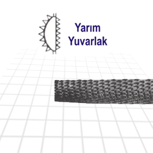 YARIM YUVARLAK EĞE  -  İNCE 6"
