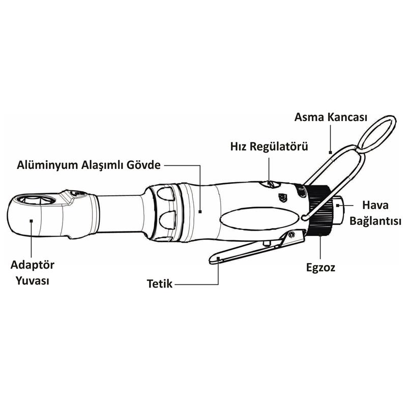 ADAPTÖRLÜ HAVALI CIRCIR KOLU